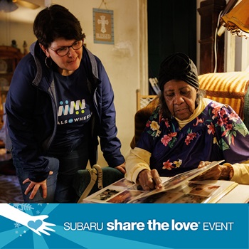 Subaru Share the love event Meals on Wheels Volunteer in home