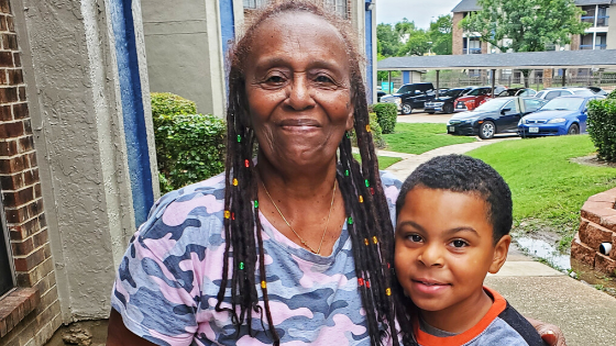 blogbodyimage_shirley Shirley with her almost 3rd grade great-grandson, Denzel.